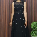 Embellished Anarkali Style Set with Flared Panel Coat