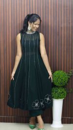 Elegant Handworked Georgette Anarkali Set for Festive & Party Wear - Image 3