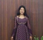 Elegant Butti Weave Organza Anarkali - Image 3