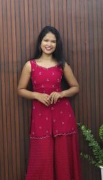 Elegant Embroidered Georgette Palazzo Party Wear Set - Image 3