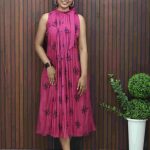 Rani Pink Mul Cotton Floral Frock – Graceful Everyday Elegance