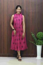Rani Pink Mul Cotton Floral Frock – Graceful Everyday Elegance