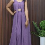 Elegant Georgette Party Wear Three-Piece Set