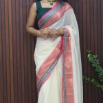 Graceful Pink Border Mul Cotton Saree