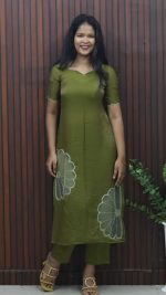 Elegant Velvet Organza Three-Piece Set