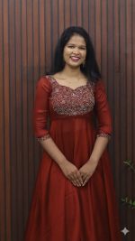 Embellished Silky Georgette Party Wear Gown - Image 3