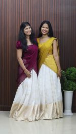 Graceful Silky Georgette Dhavani Set
