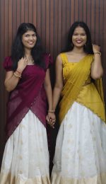 Graceful Silky Georgette Dhavani Set - Image 2