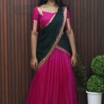 Elegant Organza Dhavani Set