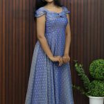 Dreamy Blue Butti Organza Casual Dress