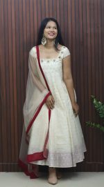 Elegant Panel Cut Anarkali with Dupatta – Two Piece Set