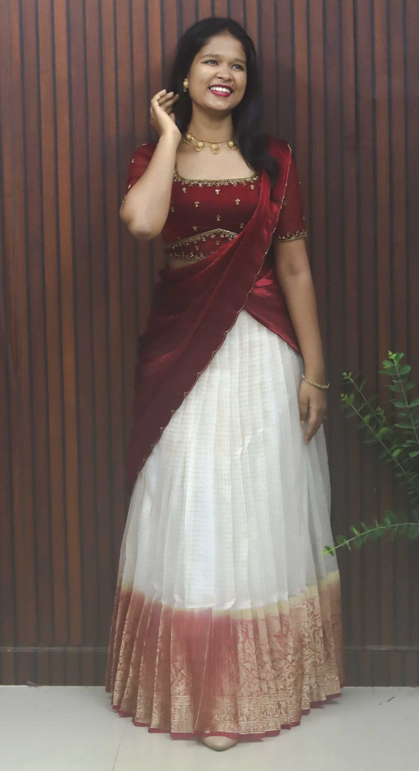IMG_9729 (1).jpg Elegant Organza Dhavani Set - Image 1