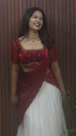 Elegant Organza Dhavani Set - Image 2