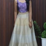 Elegant Panel Cut Skirt with Corset Blouse
