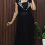 Elegant Georgette Panel Cut Three-Piece Set