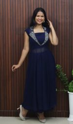 Elegant Georgette Panel Cut Three-Piece Set - Image 4