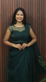 Elegant Velvet Organza Frock - Image 2