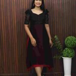 Elegant A-Line Top with Handworked Overcoat