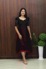 Elegant A-Line Top with Handworked Overcoat