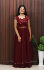 Elegant Panel Cut Top with Palazzo Set