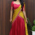 Elegant Semi-Silk Dhavani Set