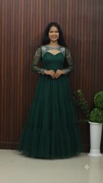 Elegant Handworked Overcoat & Flared Frock – Two-Piece Set - Image 5