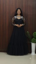 Elegant Handworked Overcoat & Flared Frock – Two-Piece Set - Image 3