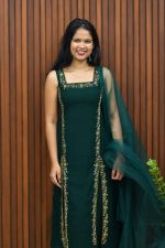 Elegant Handworked Slit Top, Bottom & Dupatta Set - Image 2